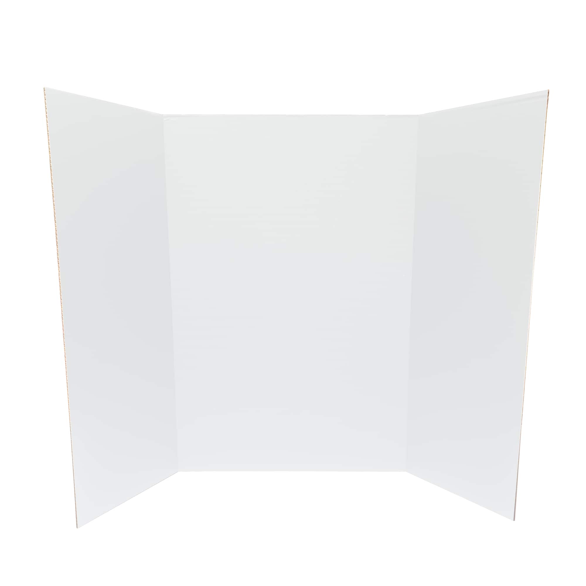 12 Pack: 36" x 48" White Corrugated Tri-Fold Display Board